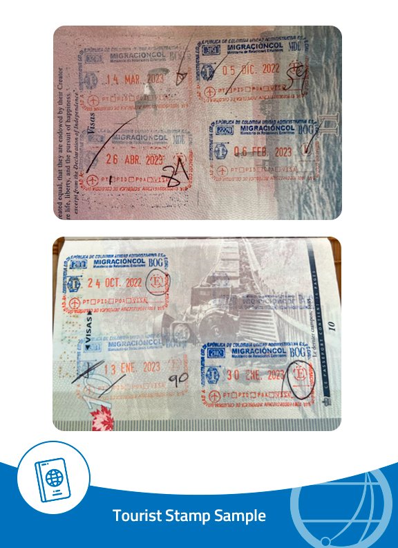 Tourism stamp sample