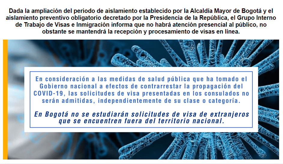 Medidas del Ministerio de Relaciones Exteriores debido al COVID-19