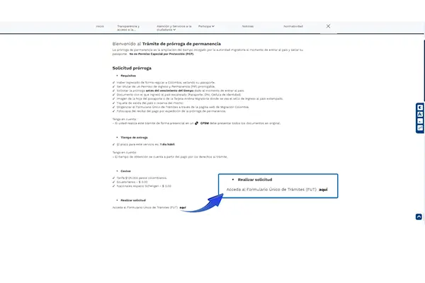 Ir al sitio web de Migración Colombia - Extiende tu sello de turista y permanece en Colombia.