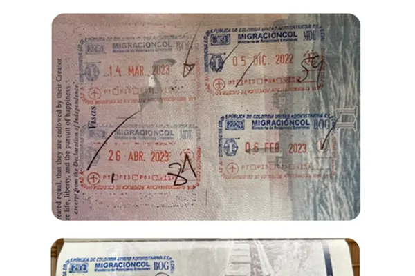Sello de Turista en el Pasaporte