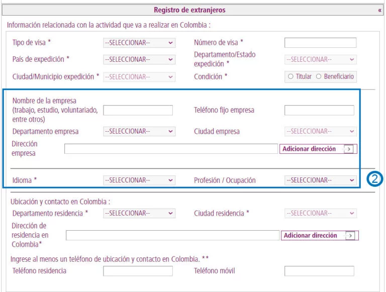 Datos de la organización con la que está relacionado