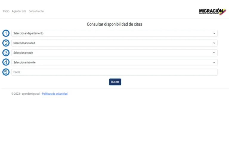 Formulario de programación