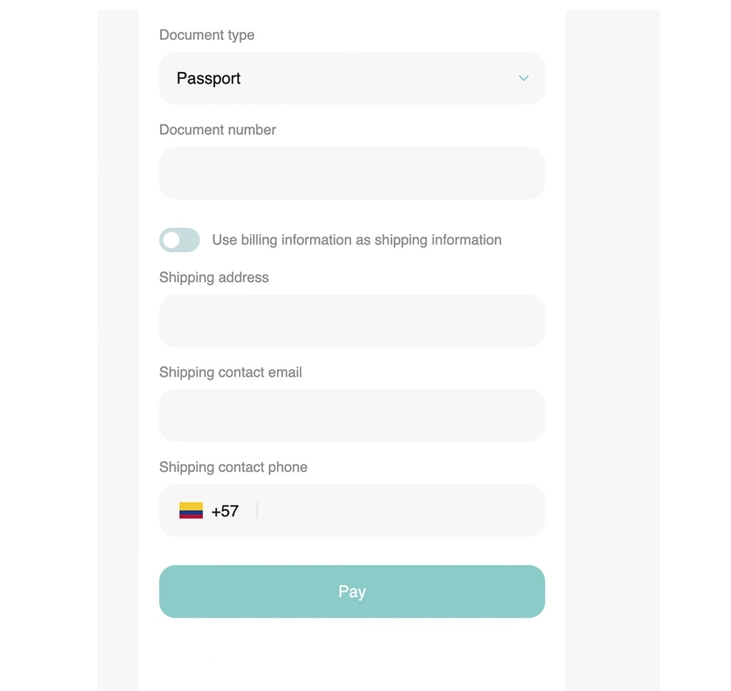 Verificar la información antes del pago del visado