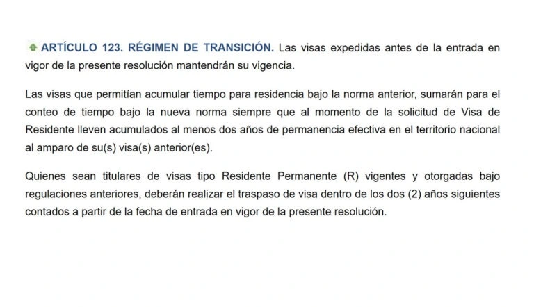 El traspaso de visa por régimen de transición para residencias en Colombia tiene fecha límite.