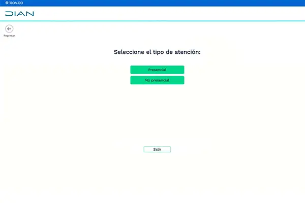 Opción No Presencial - Cita para el RUT colombiano