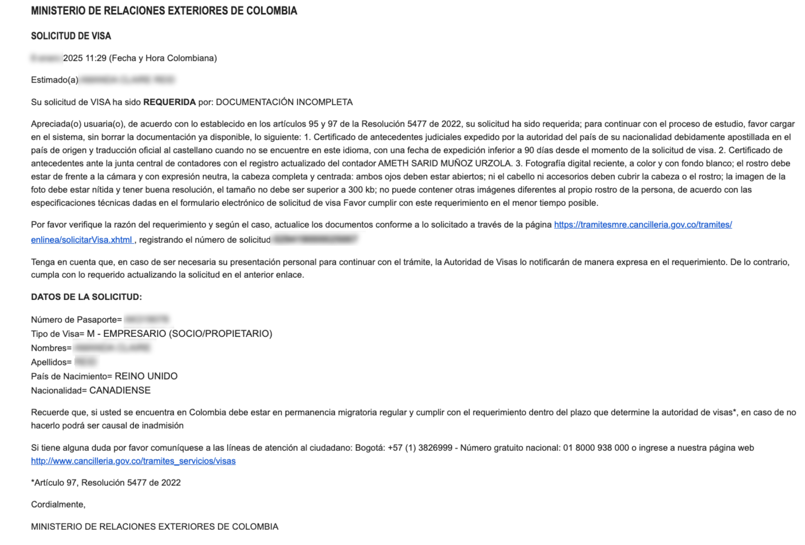 Es necesario cumplir con las normas técnicas de presentación de documentos para su aplicación de visa en Colombia