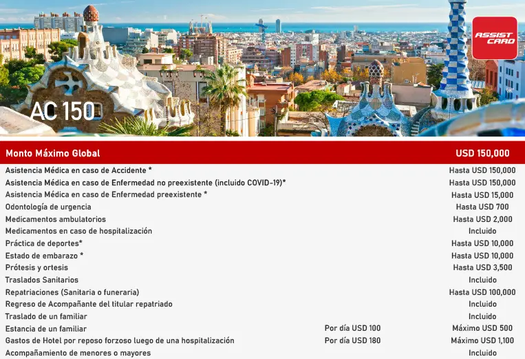 Póliza de Salud Plan AC 150 Assist Card