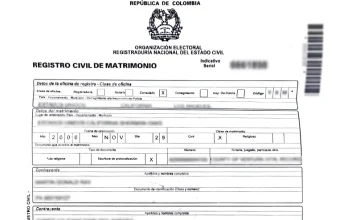 Colombian Marriage Certificate Update in Bogotá