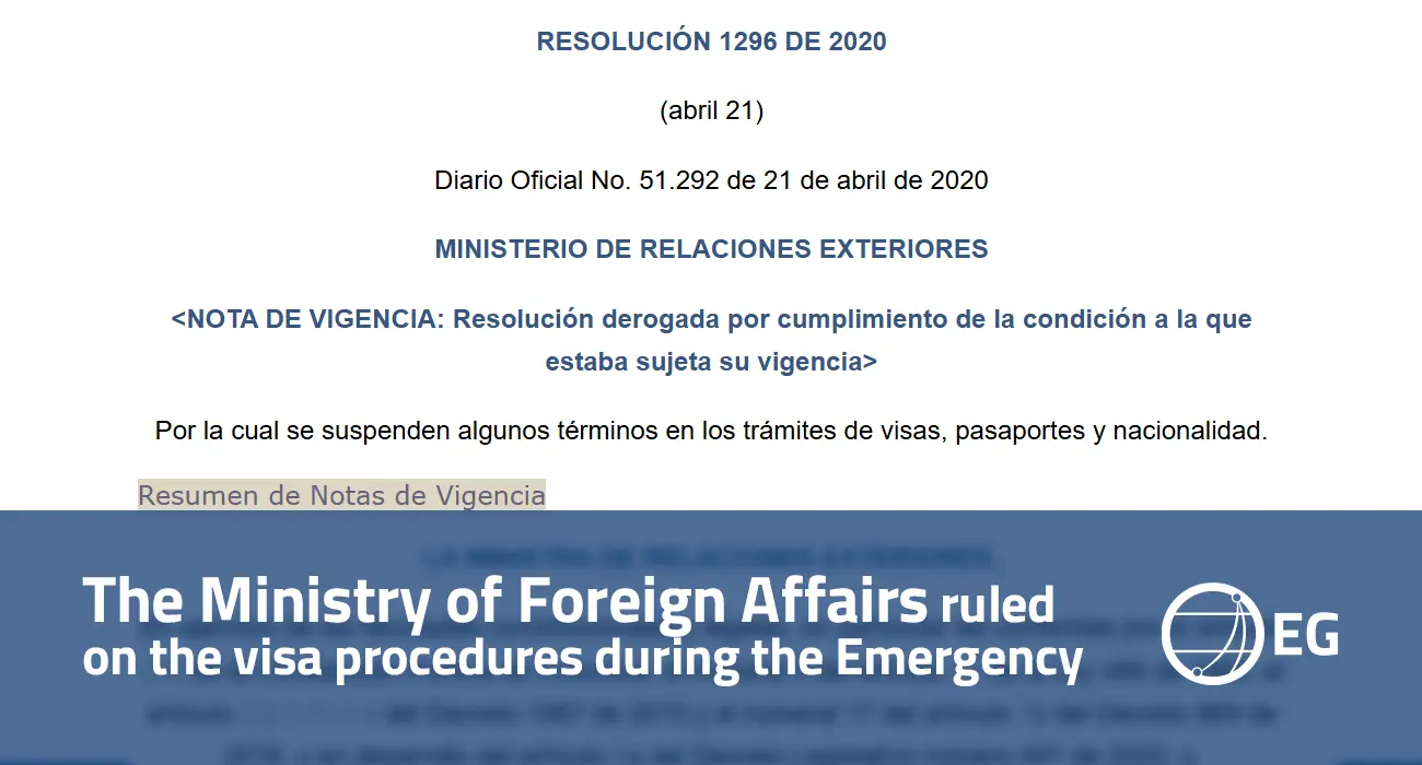 The Ministry of Foreign Affairs ruled on the visa procedures during the Emergency