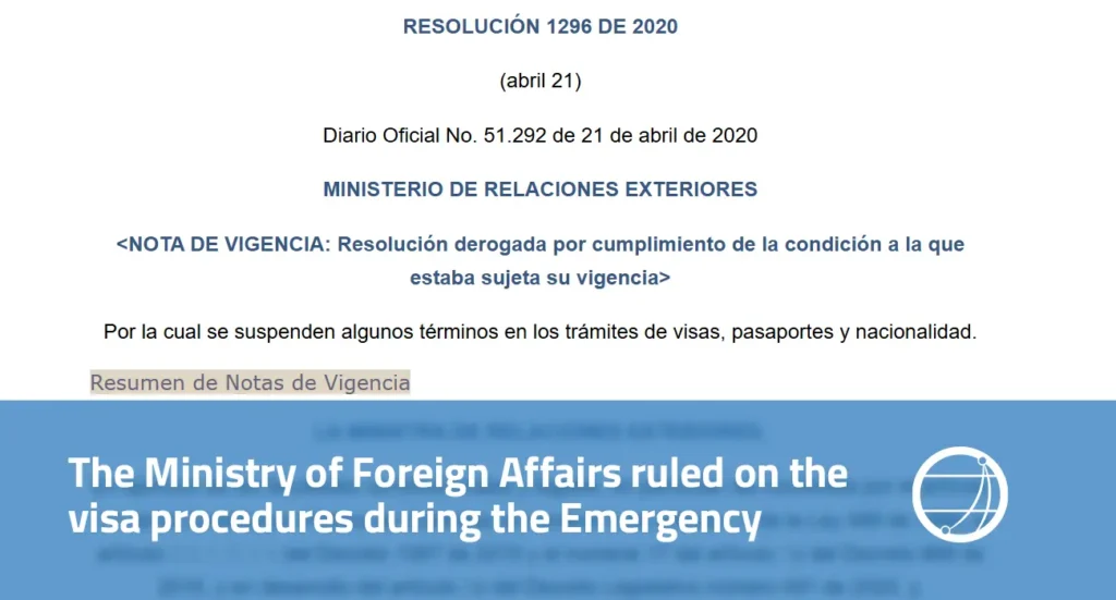 The Ministry of Foreign Affairs ruled on the visa procedures during the Emergency