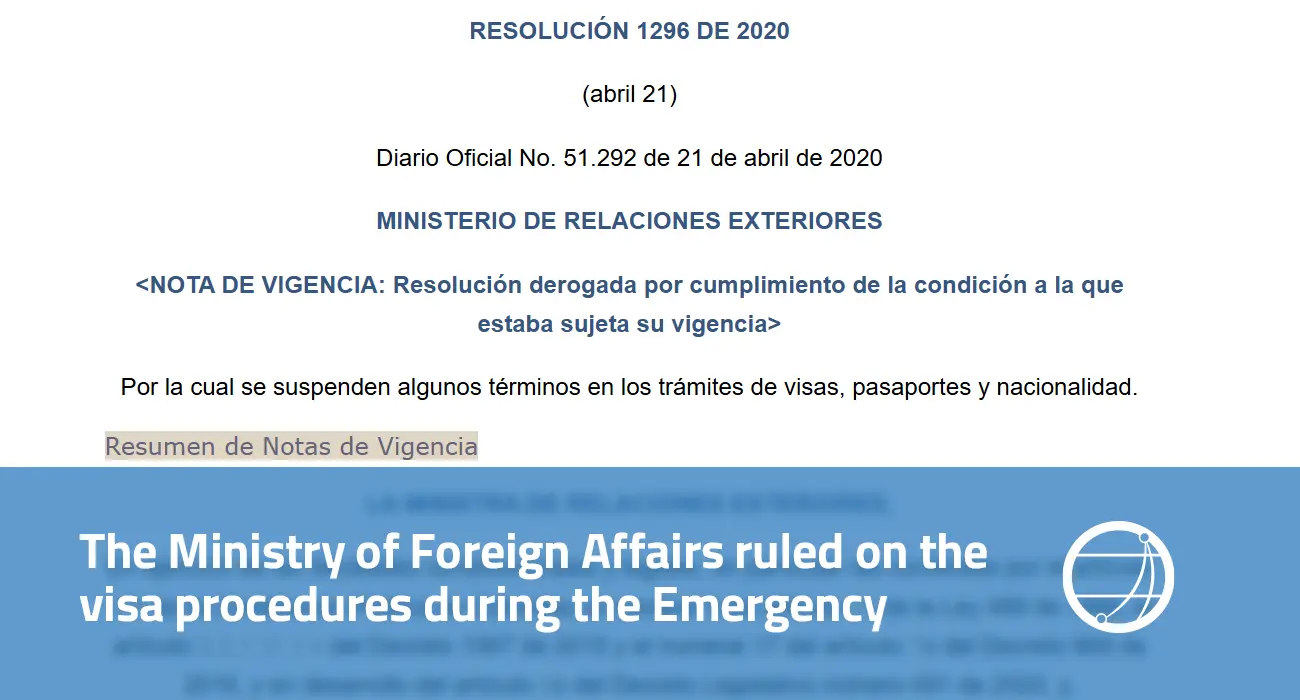 The Ministry of Foreign Affairs ruled on the visa procedures during the Emergency