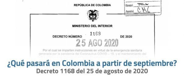 Decreto 1168 del 25 de agosto de 2020