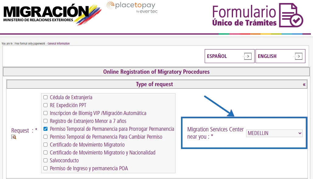 Select the city you are in
