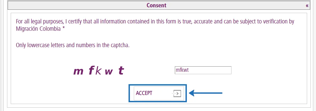 Solve the CAPTCHA and press accept.