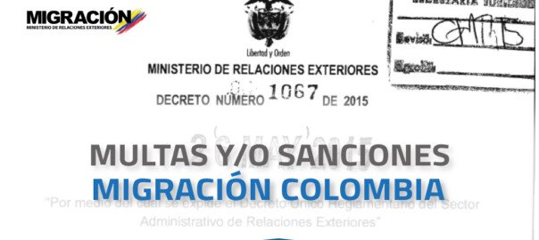 multas y/o sanciones Migración Colombia