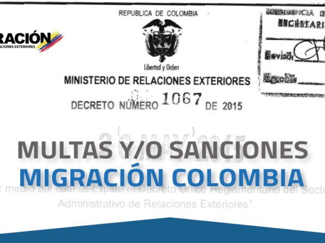 Multas y/o sanciones Migración Colombia