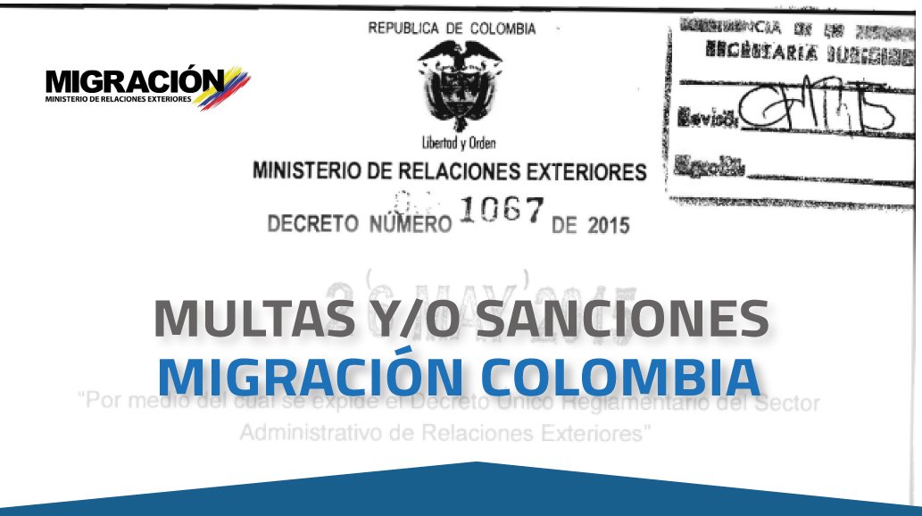 Multas y/o sanciones Migración Colombia