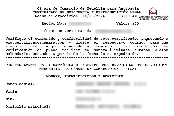 Chamber of Commerce Certificate