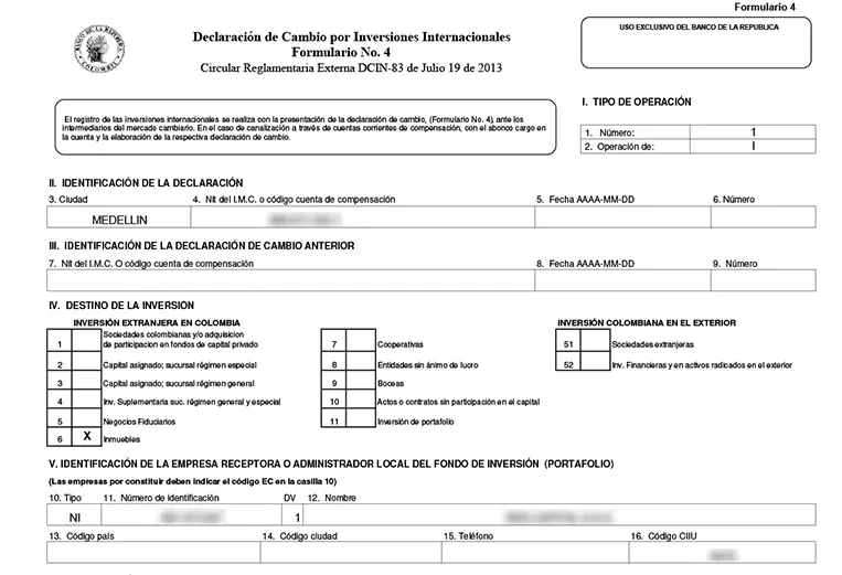 F4 Exchange Form Real Estate Investment