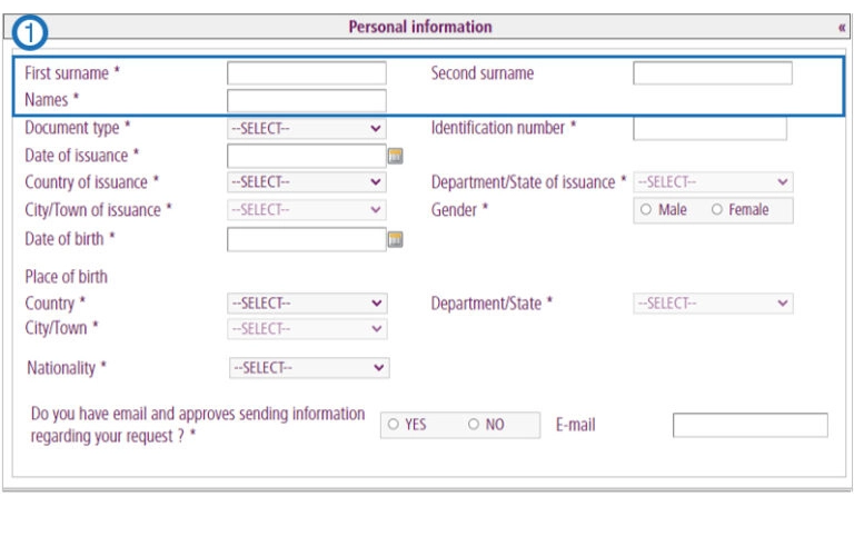 Name and last names of the ID