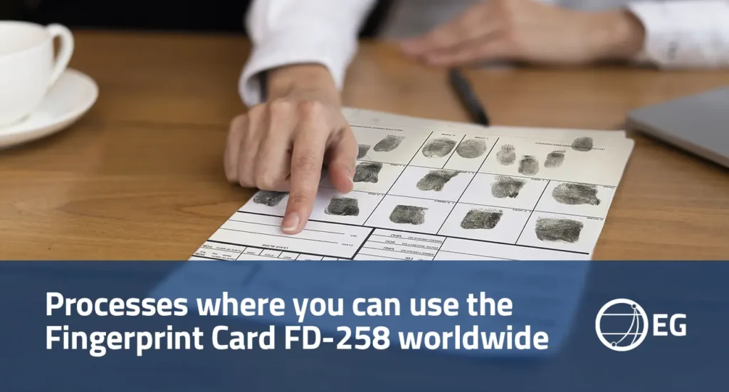 Processes where you can use the Fingerprint Card FD-258 worldwide