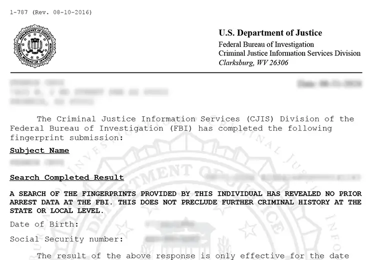 FBI Background Check from Barranquilla