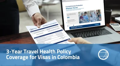 3-year travel health policy coverage for visas in Colombia