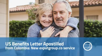 US Benefits Letter Apostilled from Colombia A New expatgroup.co Service