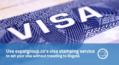 Use expatgroup.co's visa stamping service to set your visa without traveling to Bogotá